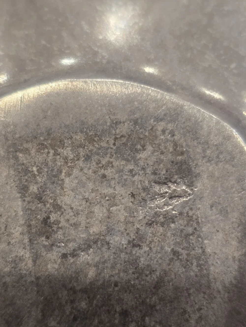 Vintage MCM Style Metal/Pewter Soap Dish